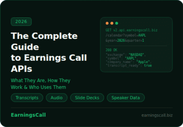 how an earnings call API works - request and response flow diagram