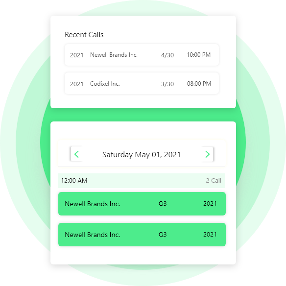 earnings call features