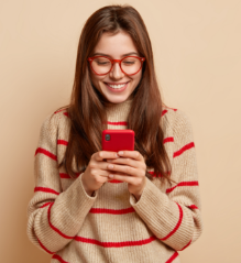 teenage girl reads interesting earnings call article