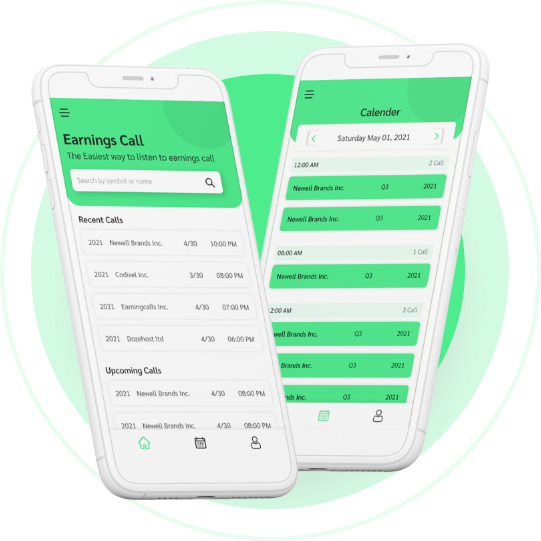 earnings call mobile app